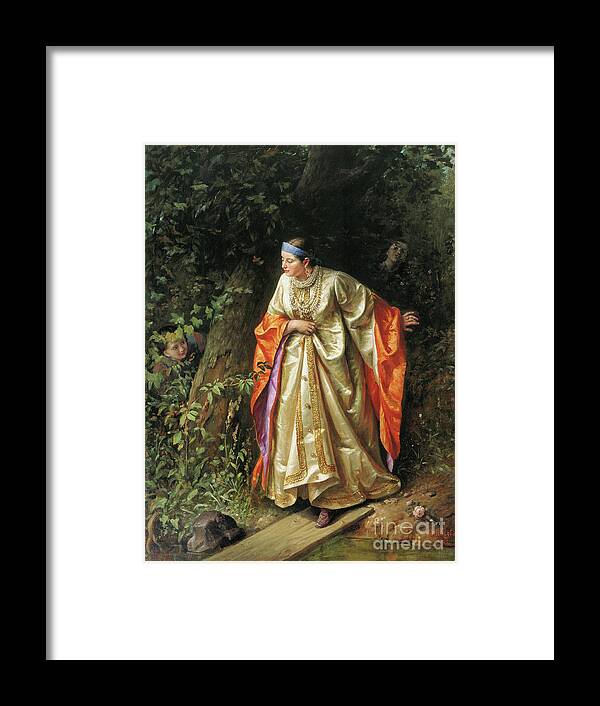 Oil Painting Framed Print featuring the drawing Hide And Seek, 1893. Artist Sergei by Heritage Images