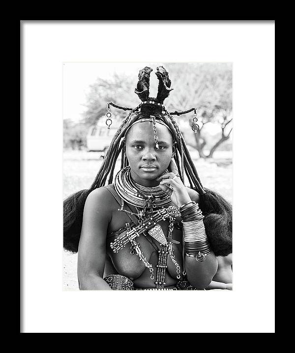 Portrait Framed Print featuring the photograph Himba Style Girl by Mache Del Campo