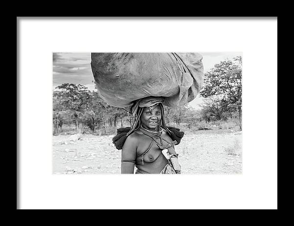 Portrait Framed Print featuring the photograph Himba Woman 2 by Mache Del Campo