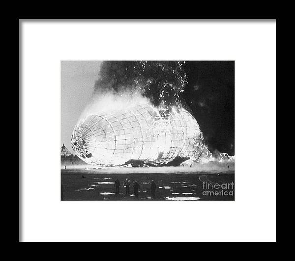 The End Framed Print featuring the photograph Hindenburg Disaster by Bettmann