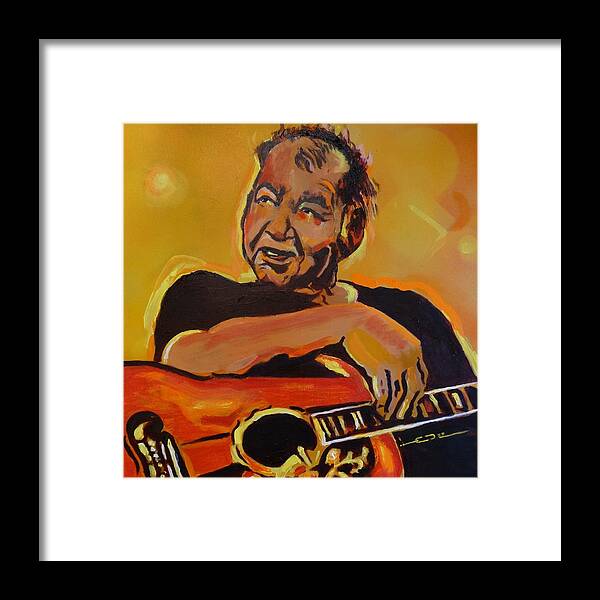 John Prine Framed Print featuring the painting His Pumpkin's Little Daddy by Eric Dee