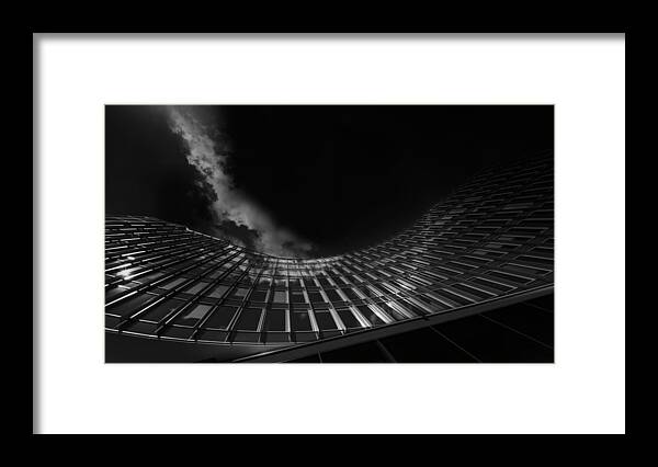 Architecture Framed Print featuring the photograph Hit By A Cloud by Greetje Van Son