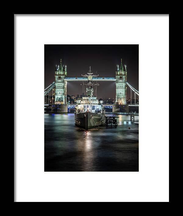 London Framed Print featuring the photograph HMS Belfast by Framing Places