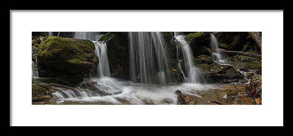 Waterfall Framed Print featuring the photograph Hogcamp Branch Falls VI 3x1 by William Dickman