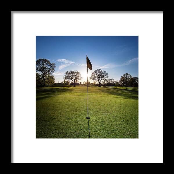Tranquility Framed Print featuring the photograph Hole On Golf Course by Peter Chadwick Lrps