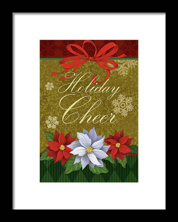Holiday Cheer Framed Print featuring the mixed media Holiday Cheer by Fiona Stokes-gilbert