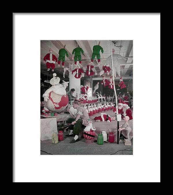 Lifeown Framed Print featuring the photograph Holiday Decorations by Nina Leen
