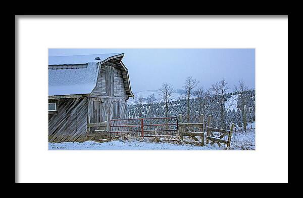 Christmas Framed Print featuring the photograph Holiday Farm by Dale R Carlson