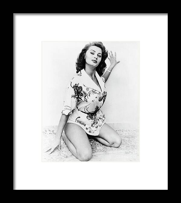 People Framed Print featuring the photograph Hollywood Actress Sophia Loren by Bettmann