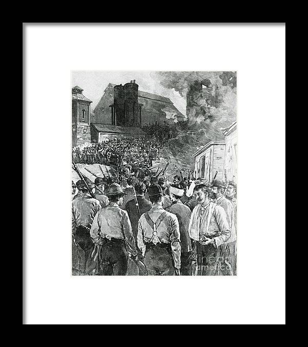 Employment And Labor Framed Print featuring the photograph Homestead Strike by Bettmann