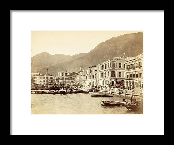1860-1869 Framed Print featuring the photograph Hong Kong Harbour by John Thomson
