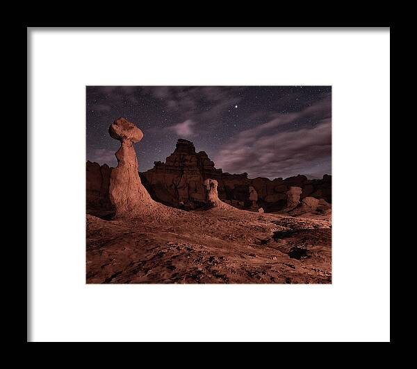 Goblin Valley Framed Print featuring the photograph Hoodoos in Goblin Valley by Hal Mitzenmacher