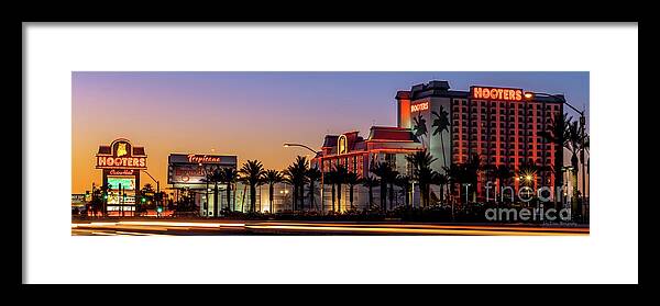 Hooters Framed Print featuring the photograph Hooters Casino at Sunrise 3 to 1 Ratio by Aloha Art