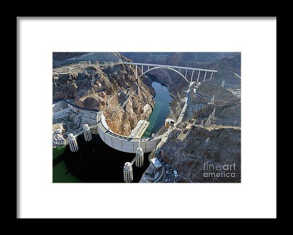 Mohave County Framed Print featuring the photograph Hoover Dam Bypass Bridge Project by Ethan Miller
