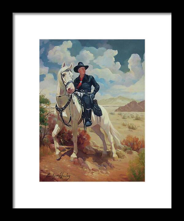 Western Art Framed Print featuring the painting Hoppy by Carolyne Hawley