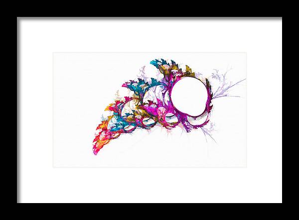 Horn Framed Print featuring the digital art Horn of Wonder Multicolor by Don Northup
