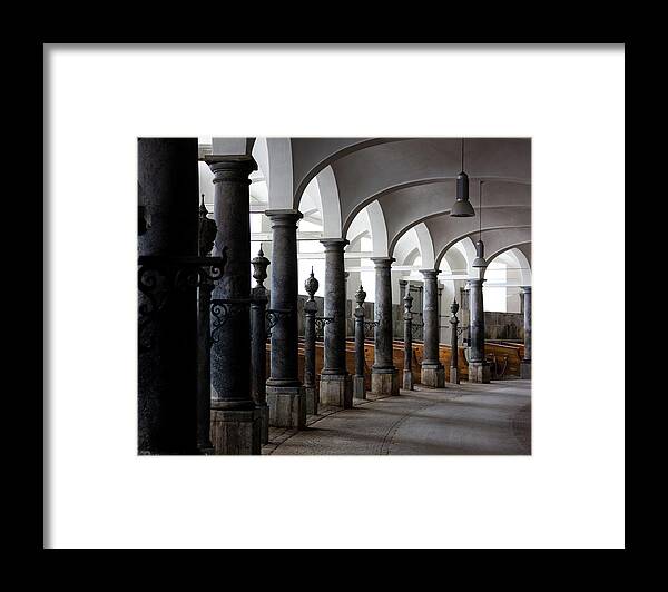 Horse Framed Print featuring the photograph Horse Stalls of the Royal Stables in Copenhagen Denmark by William Dickman