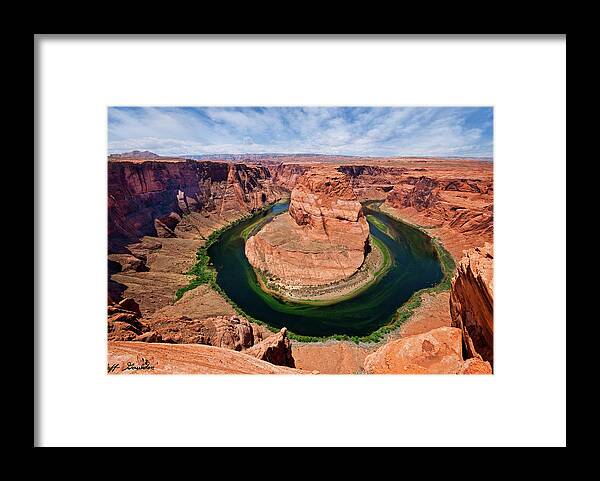 Arid Climate Framed Print featuring the photograph Horseshoe Bend on the Colorado River by Jeff Goulden