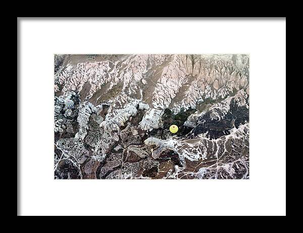 Geology Framed Print featuring the photograph Hot-air Balloons Over Cappadocia by Wu Swee Ong