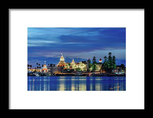 Hotel Del Coronado Framed Print featuring the photograph Hotel Christmas by Dan McGeorge