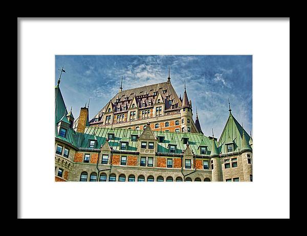 Le Chateau Frontenac Framed Print featuring the photograph Hotel Roof by Meta Gatschenberger