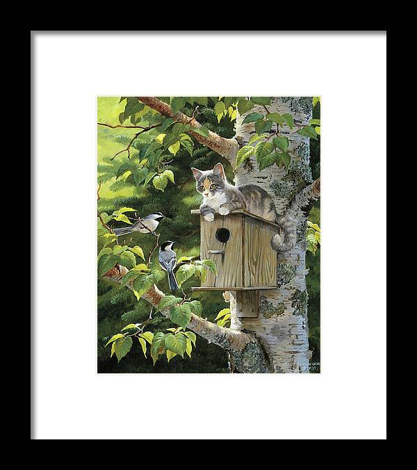 #faawildwings Framed Print featuring the painting Housesitting by Wild Wings