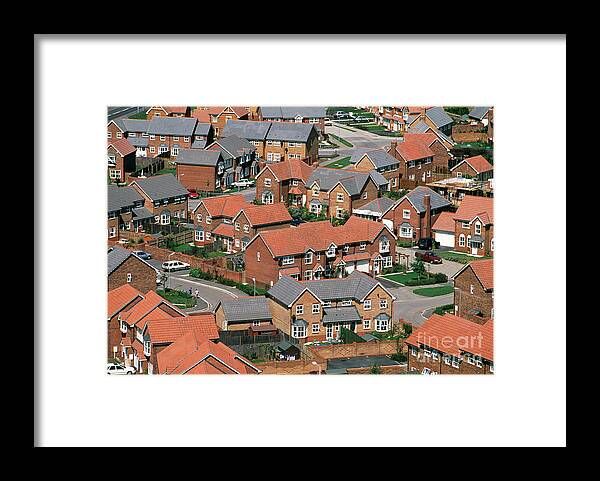 Modern Framed Print featuring the photograph Housing Estate by Jeremy Walker/science Photo Library