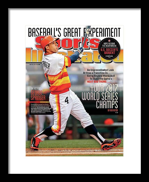 Magazine Cover Framed Print featuring the photograph Houston Astros Baseballs Great Experiment Sports Illustrated Cover by Sports Illustrated