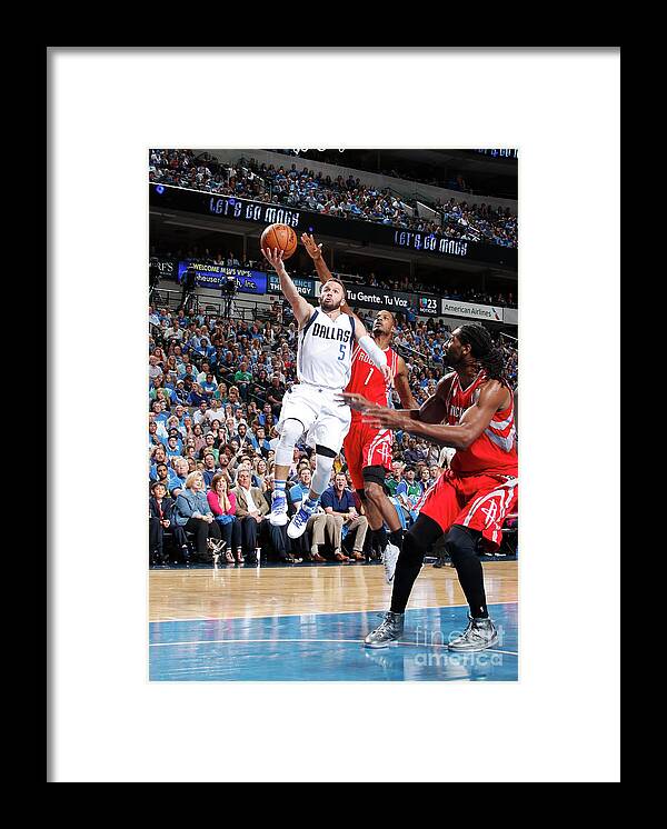 Jose Juan Barea Framed Print featuring the photograph Houston Rockets V Dallas Mavericks by Danny Bollinger