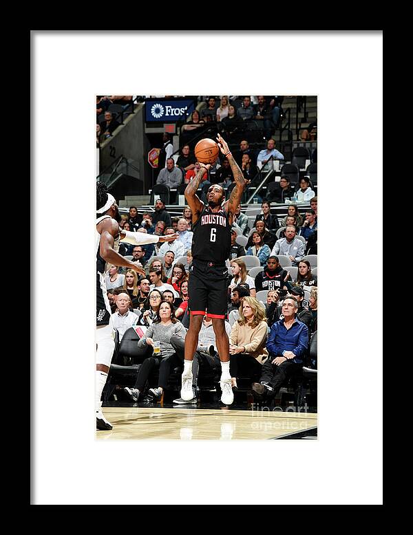 Gary Clark Framed Print featuring the photograph Houston Rockets V San Antonio Spurs by Logan Riely