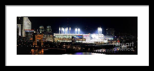 Great American Ball Park Framed Print featuring the photograph Houston V Reds by Jerry Driendl
