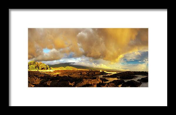 Kona Framed Print featuring the photograph Hualalai Sunset by Christopher Johnson