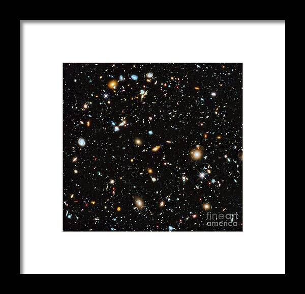 Hubble Ultra Deep Field Framed Print featuring the photograph Hubble Ultra Deep Field by Nasa, Esa, H. Teplitz And M. Rafelski (ipac/caltech), A. Koekemoer (stsci), R. Windhorst (arizona State University), And Z. Levay (stsci)/science Photo Library