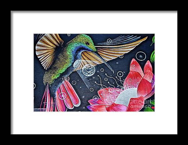 Humming Bird Framed Print featuring the photograph Hum Dinger by Ken Williams