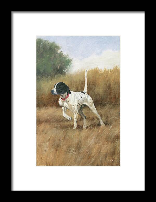 Animal Framed Print featuring the painting Hunting Dog II by James Wiens