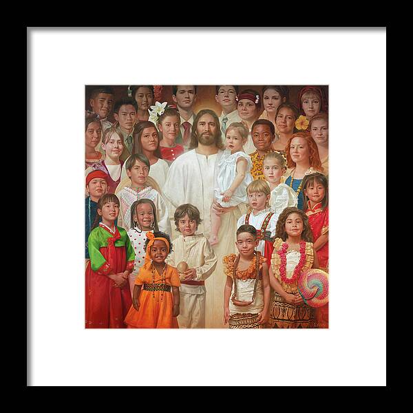 Jesus Framed Print featuring the painting I Am A Child Of God by Howard Lyon