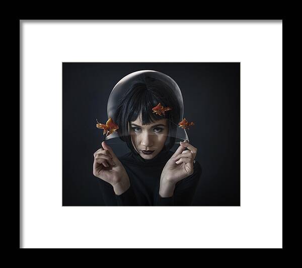 Goldfish Framed Print featuring the photograph I Feel What You Feel by Hardibudi