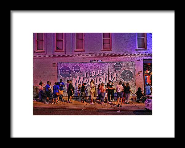 Love Framed Print featuring the photograph I Love Memphis Mural by Allen Beatty