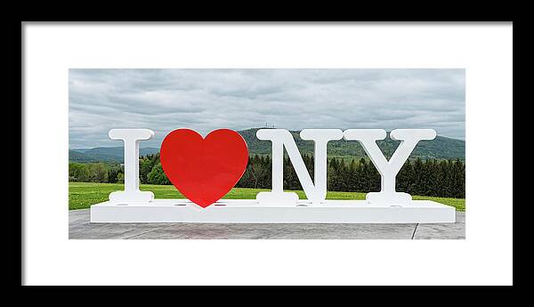 Love Framed Print featuring the photograph I Love New York Sign by Jim Vallee