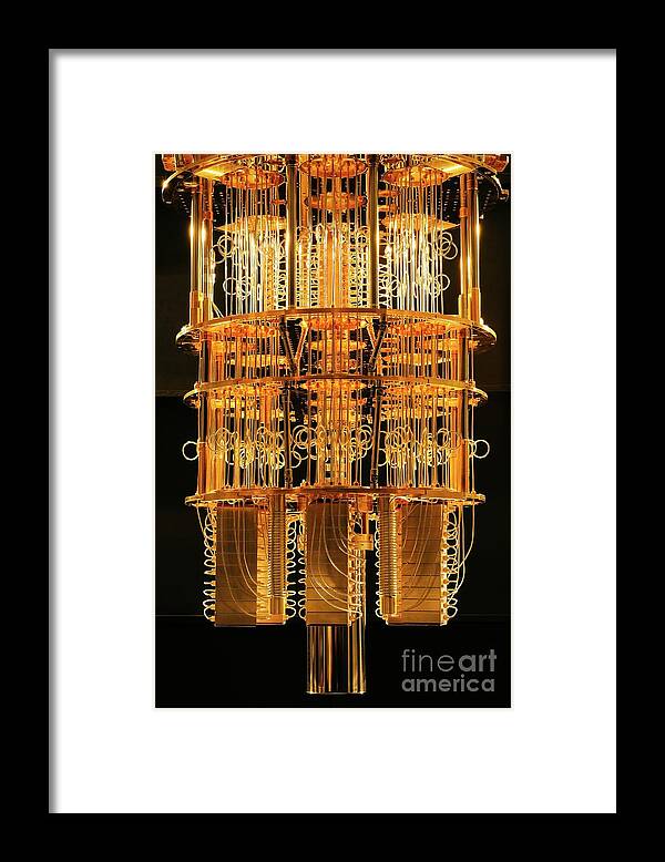 Ibm Q Framed Print featuring the photograph Ibm Q Quantum Computer Cryostat by Ibm Research/science Photo Library