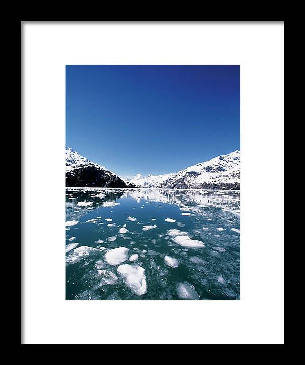 Glacier Bay Framed Print featuring the photograph Ice Melting On John Hopkins Glacier by Medioimages/photodisc