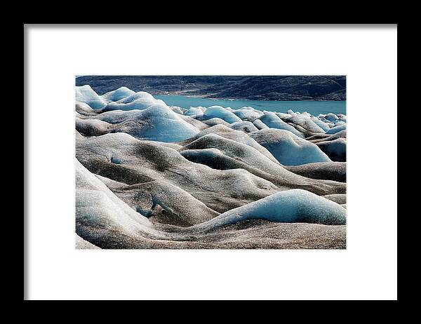 Tranquility Framed Print featuring the photograph Ice Textures by Elosoenpersona Photo