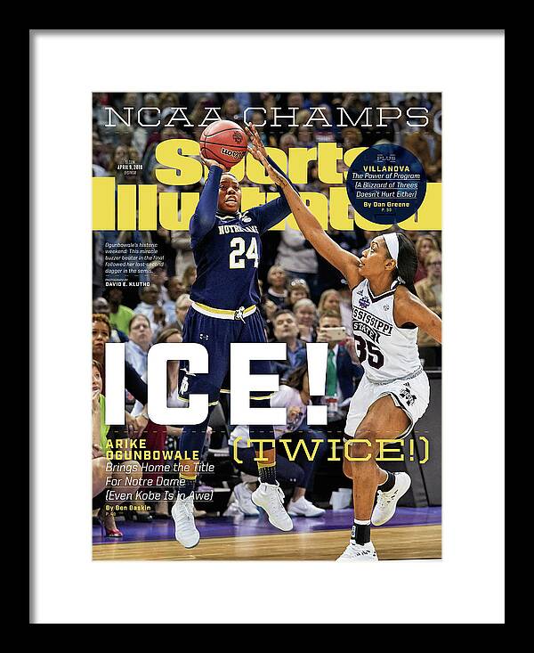Point Framed Print featuring the photograph Ice Twice Arike Ogunbowale Brings Home The Title For Notre Sports Illustrated Cover by Sports Illustrated