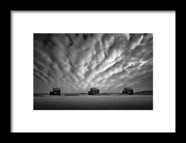 Sky Framed Print featuring the photograph Iceland Cabins by Ada Wang