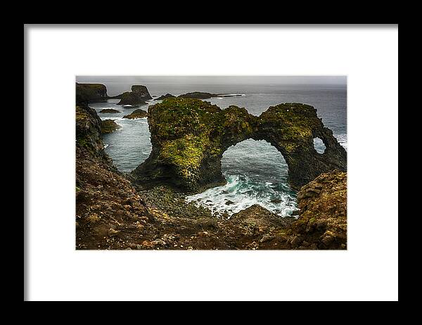 Iceland Framed Print featuring the photograph Icelandic Sea Arch by Amanda Jones