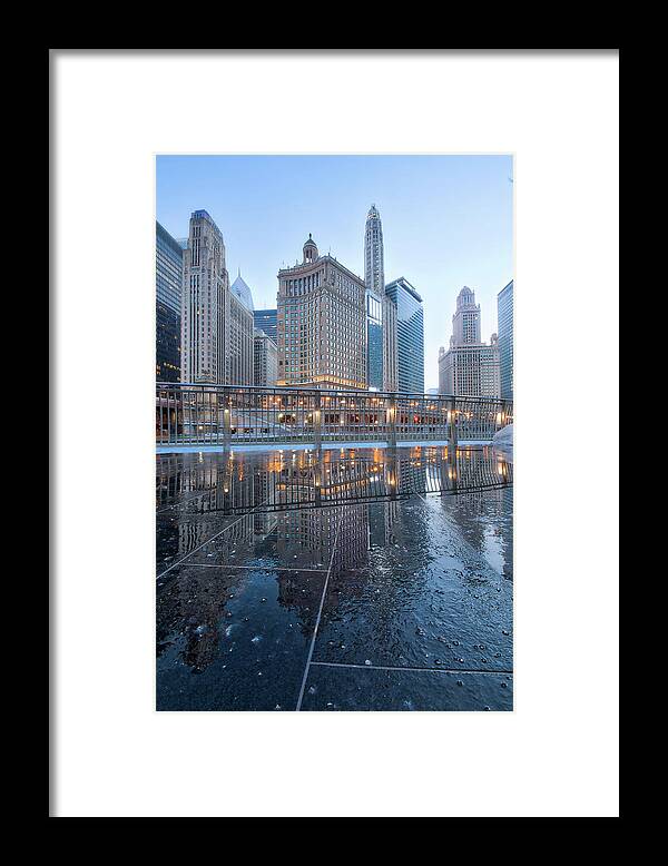 Chicago Framed Print featuring the photograph Icy Reflections by Raf Winterpacht