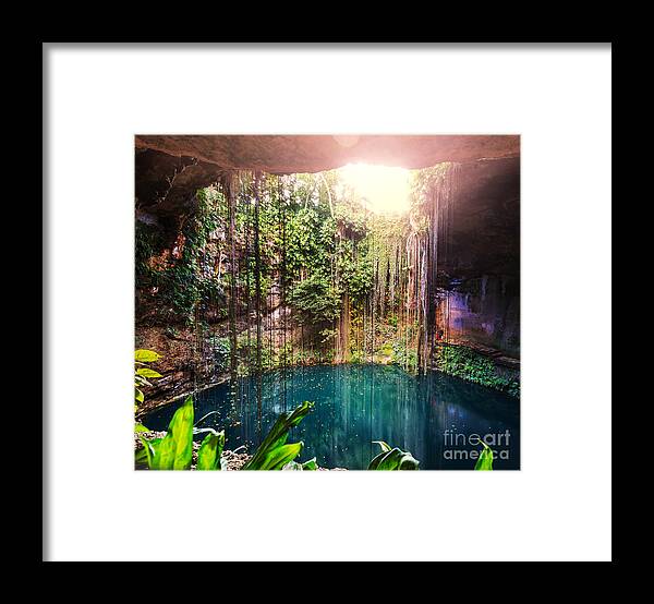 Pond Framed Print featuring the photograph Ik-kil Cenote Mexico by Galyna Andrushko