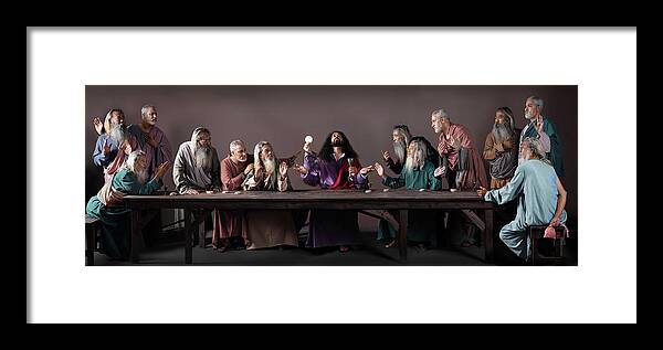 Surreal Framed Print featuring the photograph Imagine The Last Supper by Rawisyah Aditya