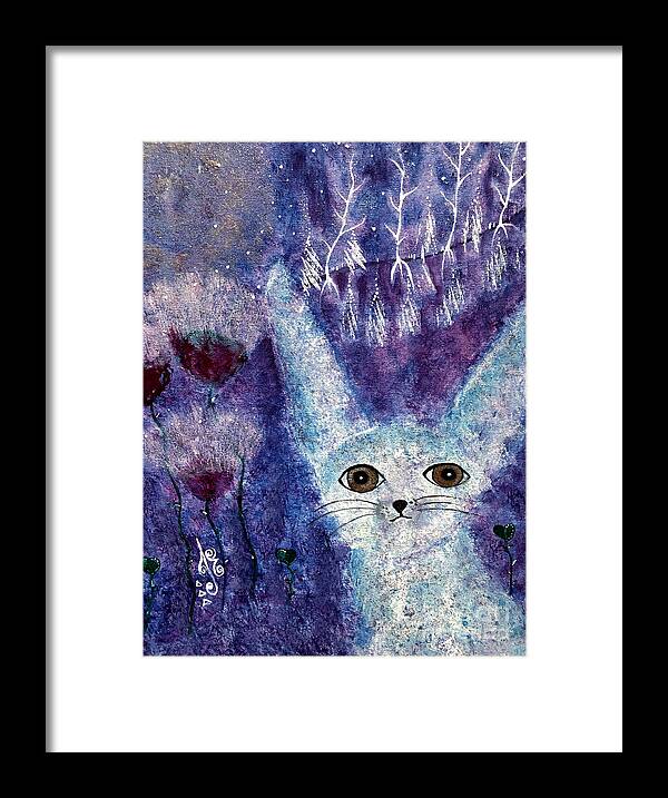 Fox Framed Print featuring the painting In a Dream by Julie Engelhardt