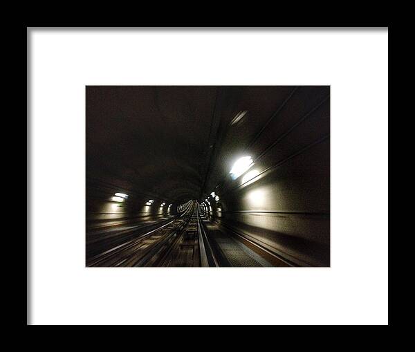 Rail Transportation Framed Print featuring the photograph In Metro by Luigi Masella